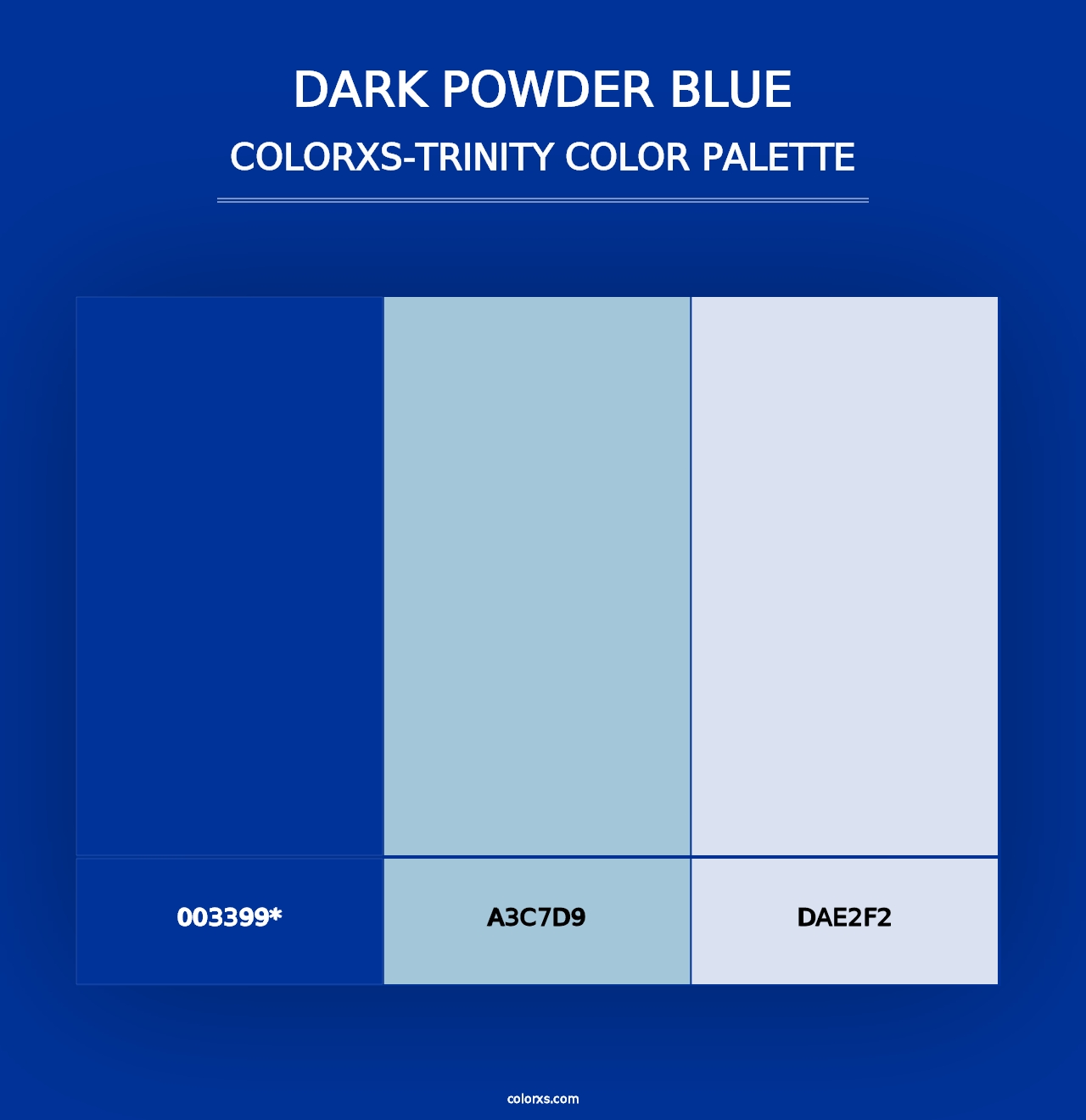 Dark Powder Blue - Colorxs Trinity Palette