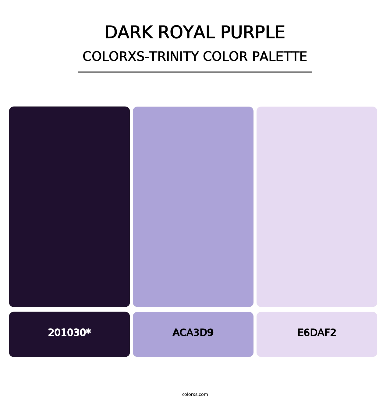 Dark Royal purple - Colorxs Trinity Palette