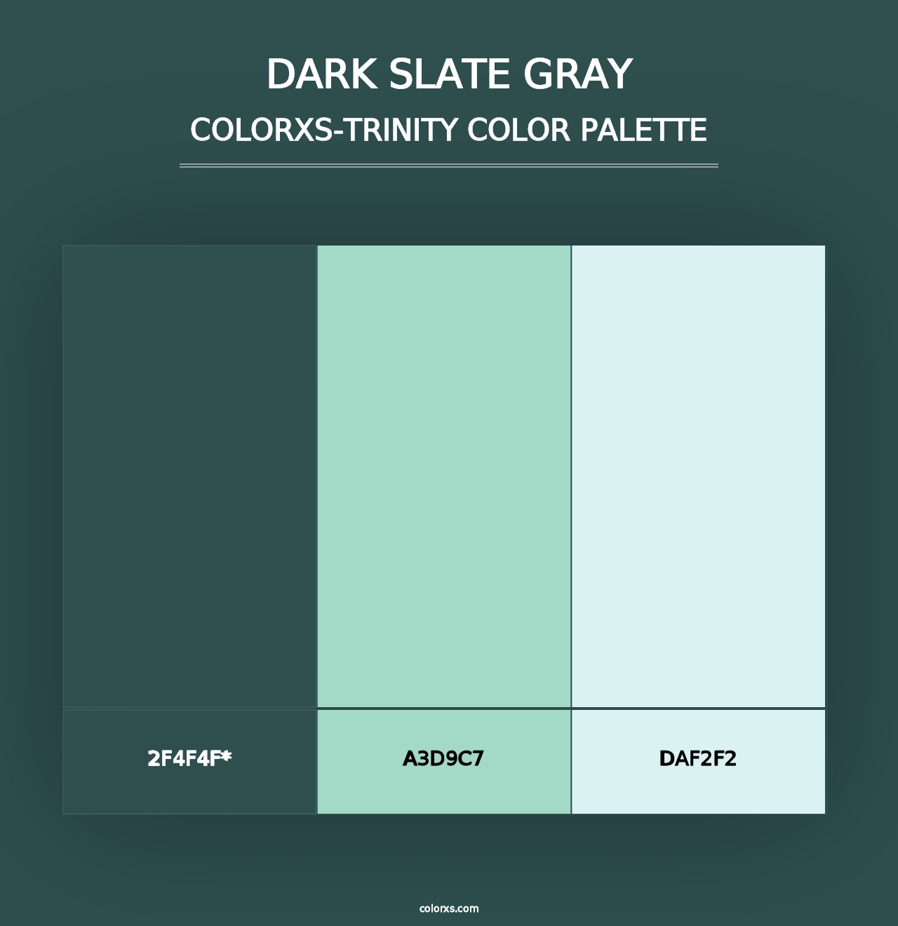 Dark Slate Gray - Colorxs Trinity Palette