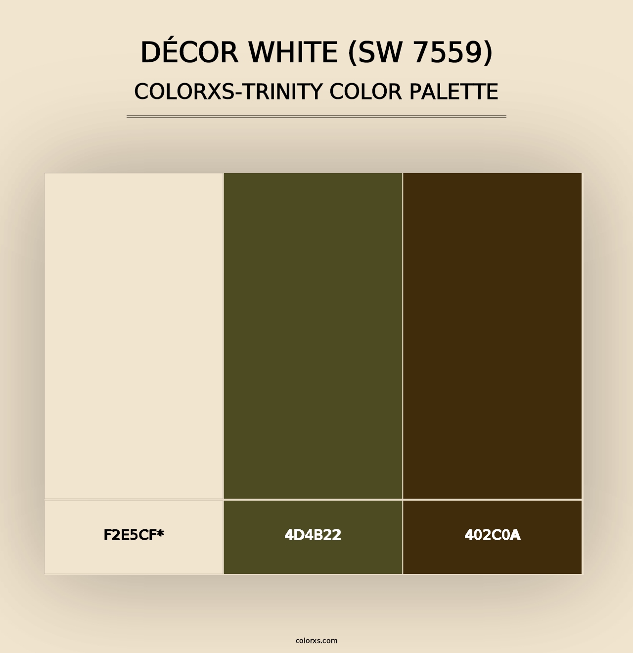 Décor White (SW 7559) - Colorxs Trinity Palette