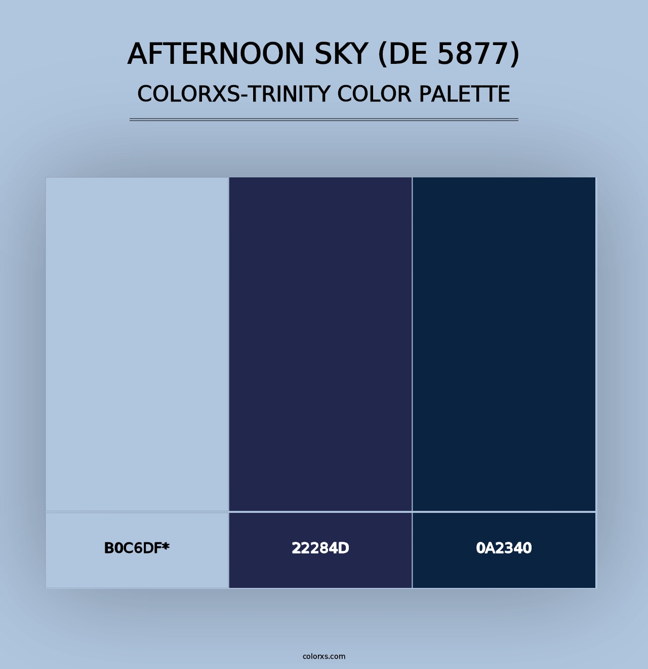 Afternoon Sky (DE 5877) - Colorxs Trinity Palette