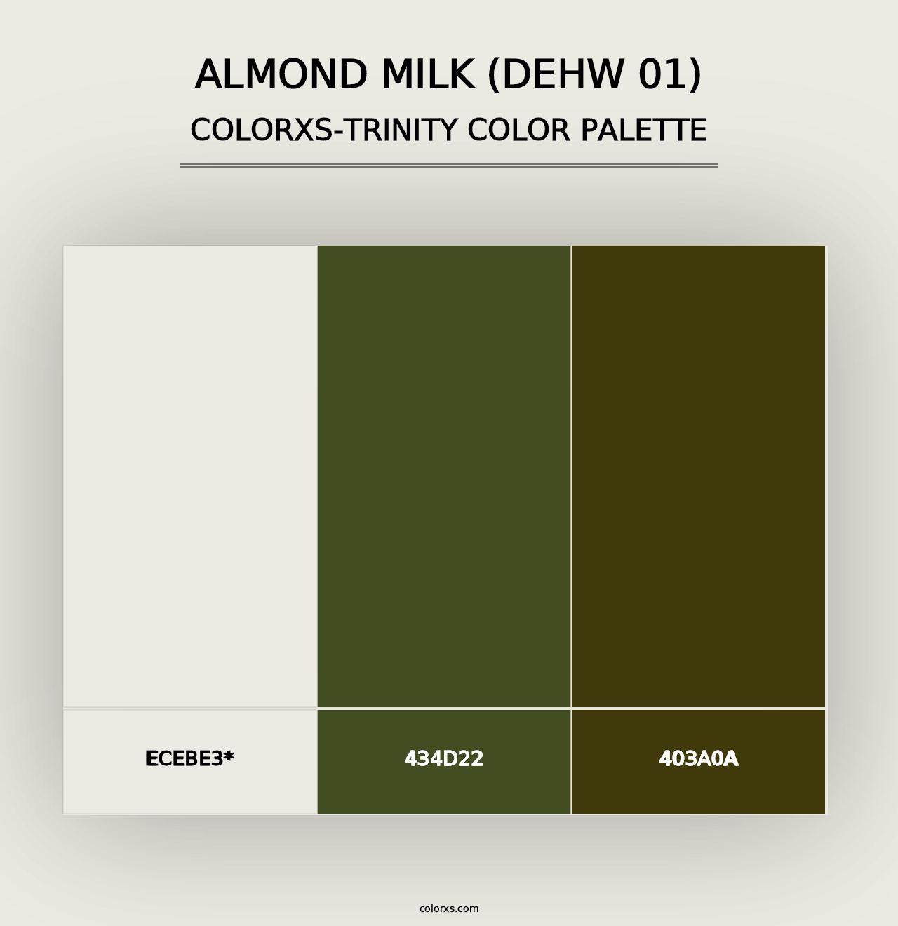 Almond Milk (DEHW 01) - Colorxs Trinity Palette