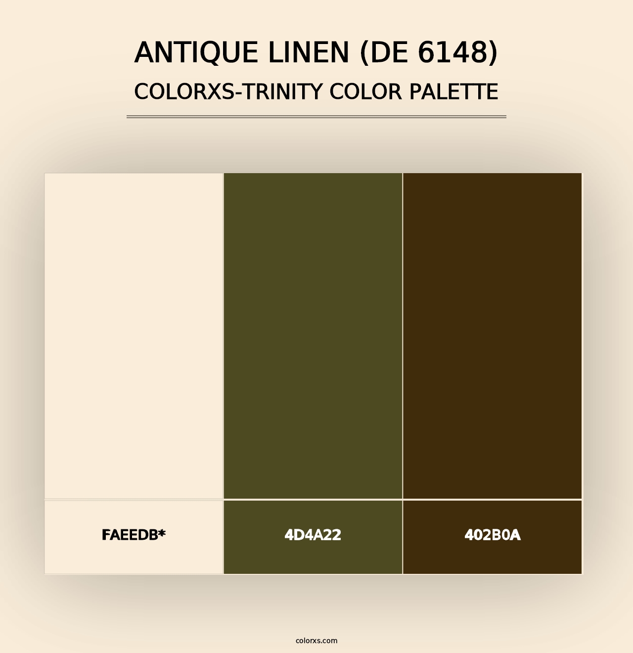 Antique Linen (DE 6148) - Colorxs Trinity Palette