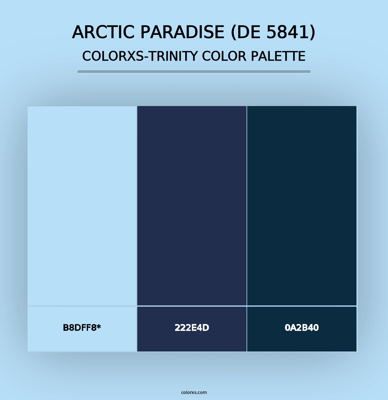 Arctic Paradise (DE 5841) - Colorxs Trinity Palette