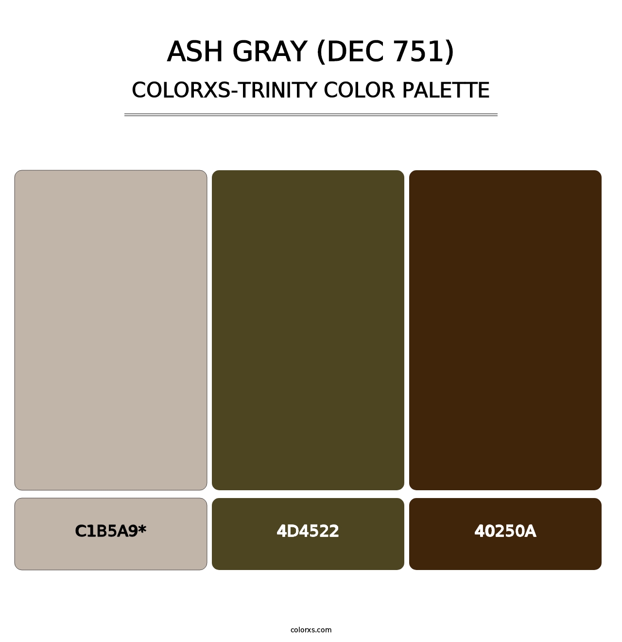 Ash Gray (DEC 751) - Colorxs Trinity Palette