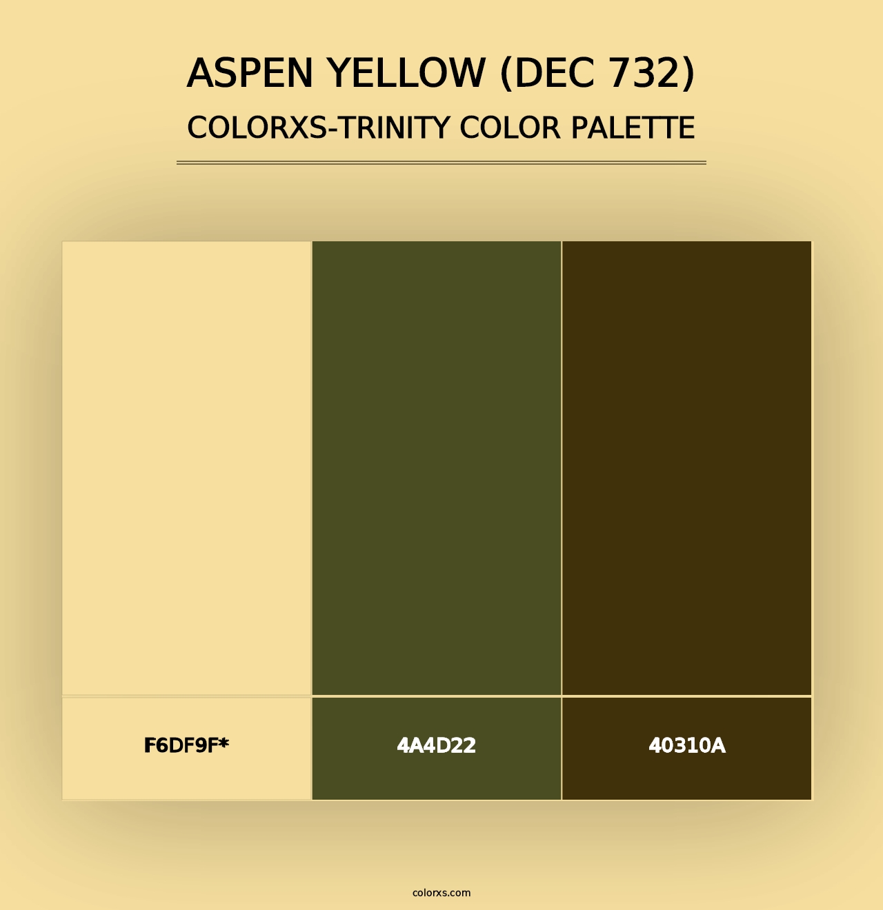 Aspen Yellow (DEC 732) - Colorxs Trinity Palette