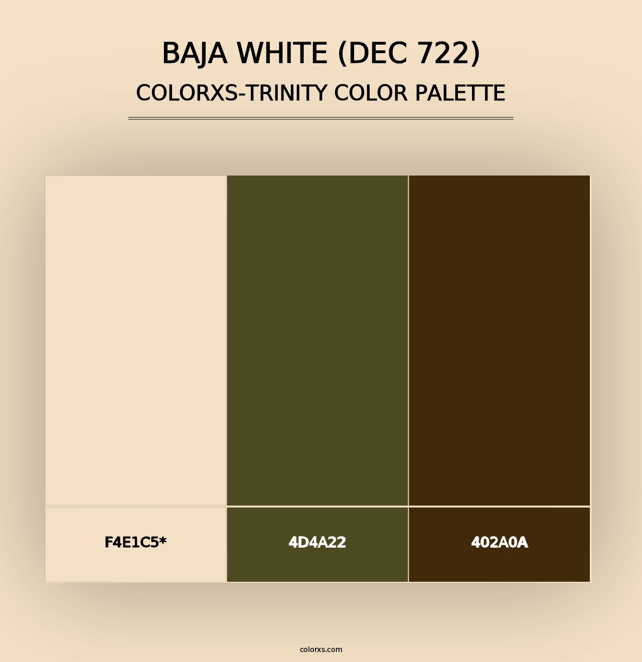 Baja White (DEC 722) - Colorxs Trinity Palette