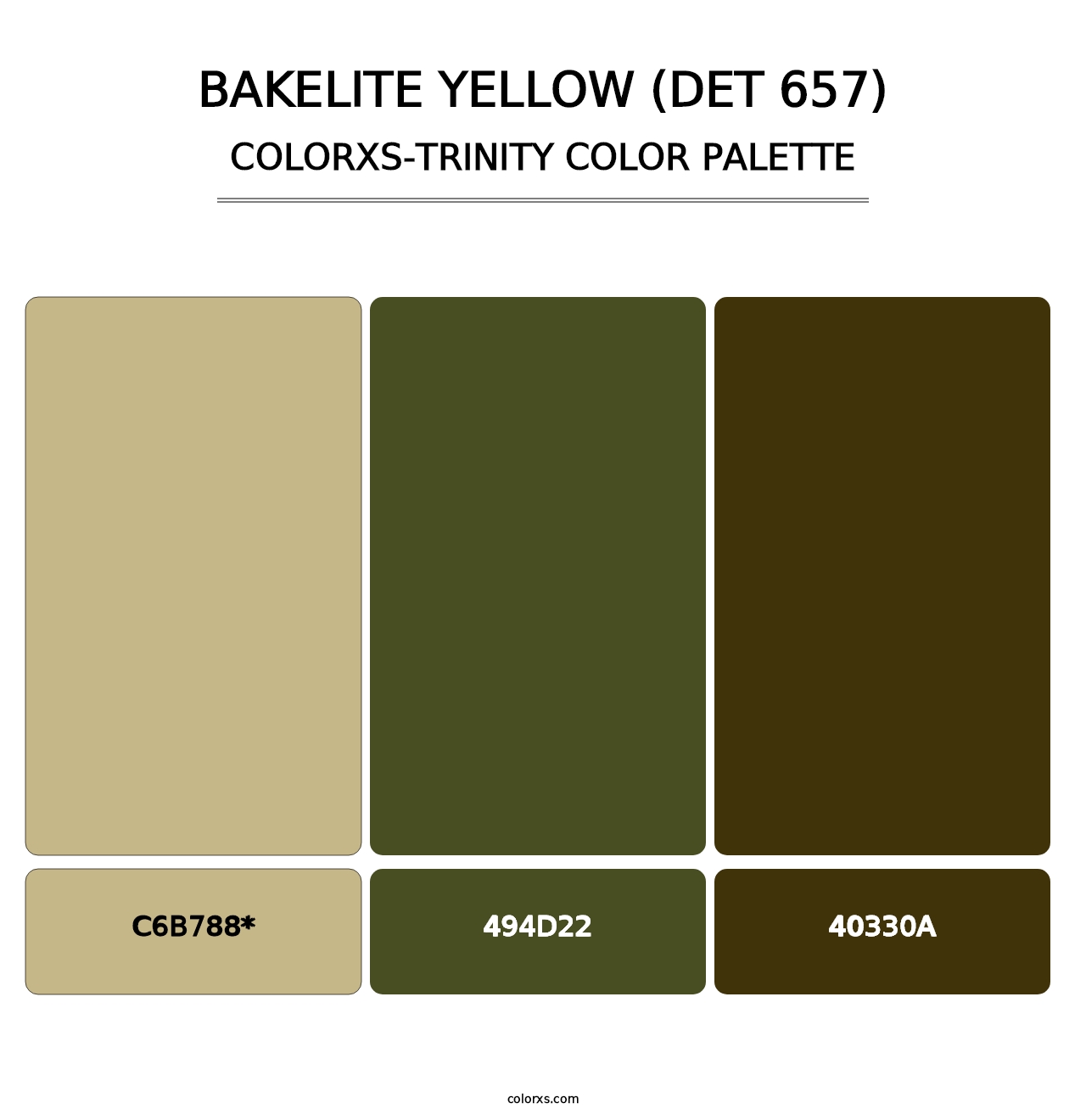 Bakelite Yellow (DET 657) - Colorxs Trinity Palette