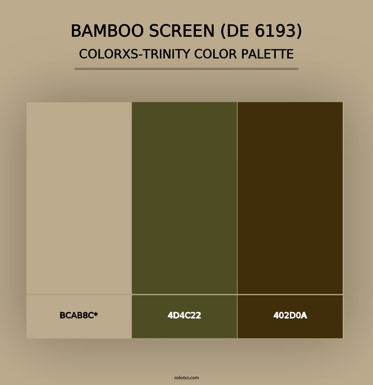 Bamboo Screen (DE 6193) - Colorxs Trinity Palette