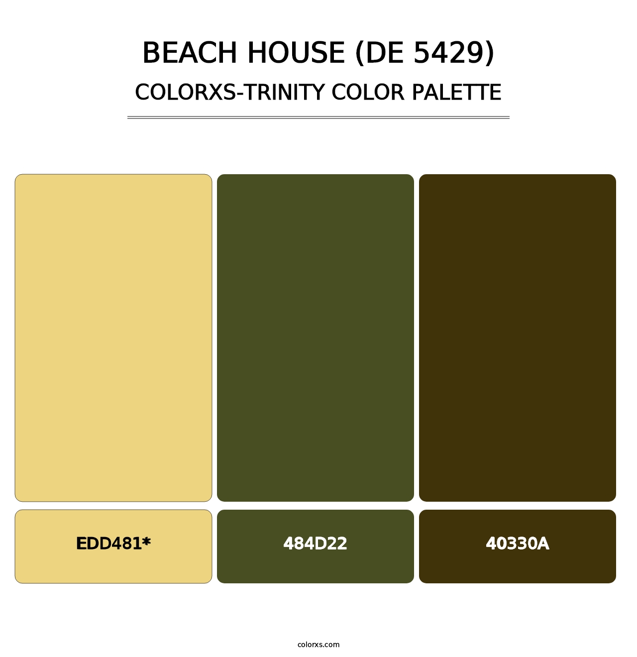 Beach House (DE 5429) - Colorxs Trinity Palette