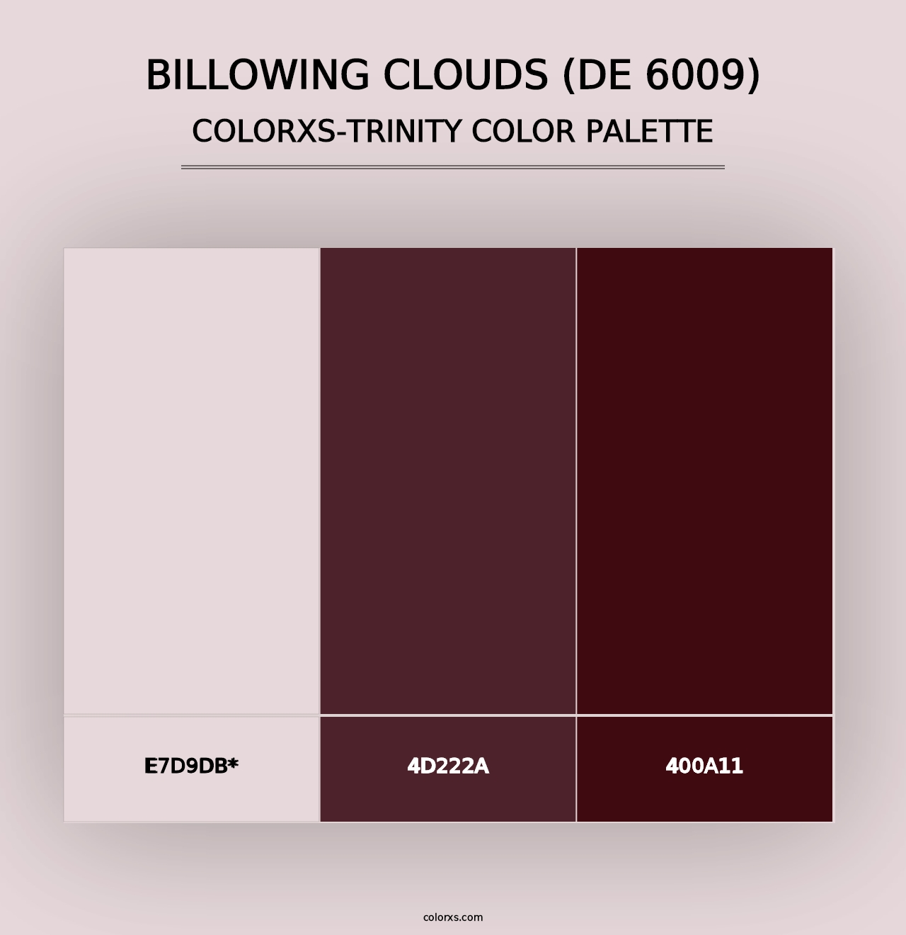 Billowing Clouds (DE 6009) - Colorxs Trinity Palette