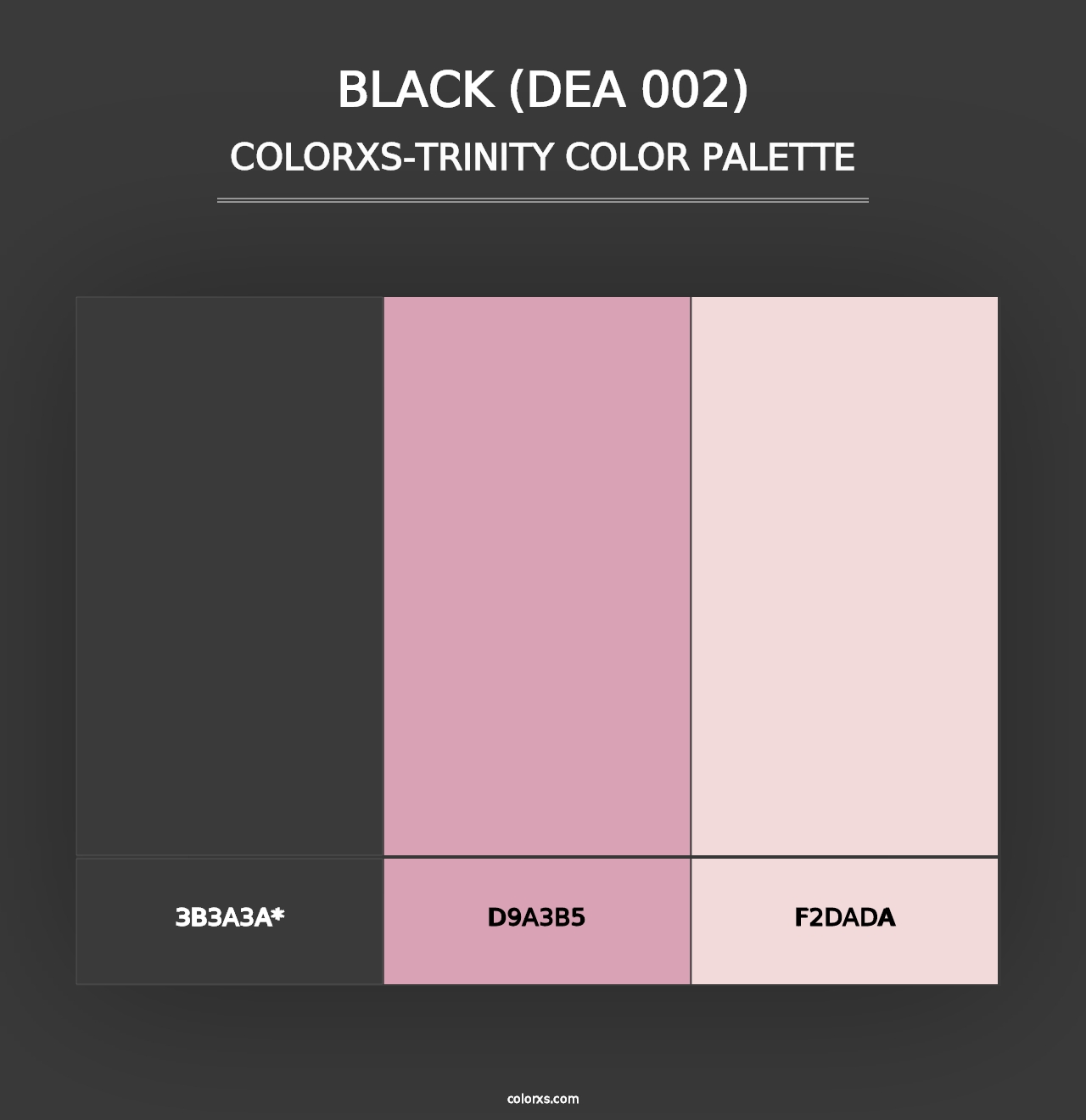 Black (DEA 002) - Colorxs Trinity Palette