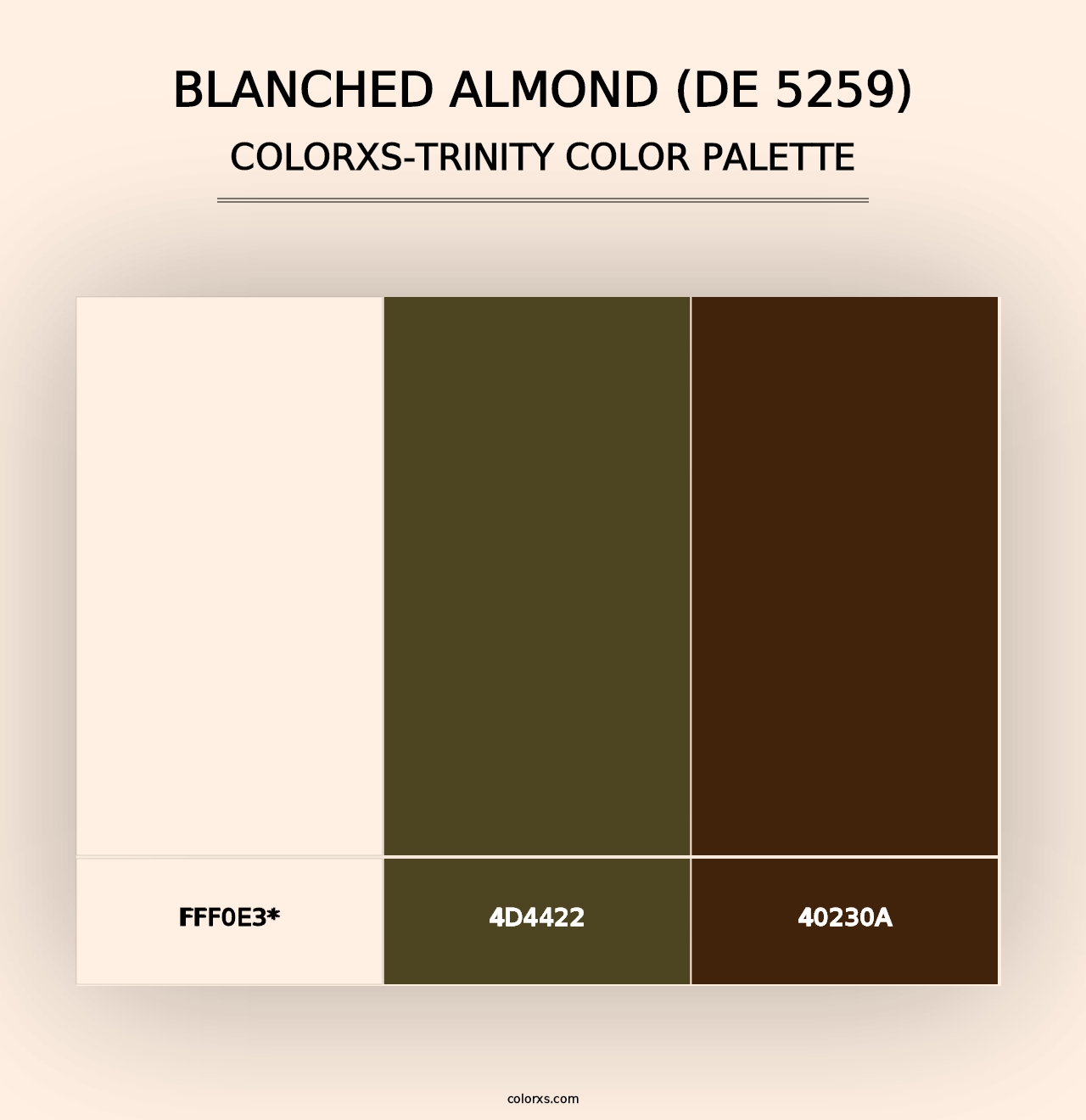 Blanched Almond (DE 5259) - Colorxs Trinity Palette