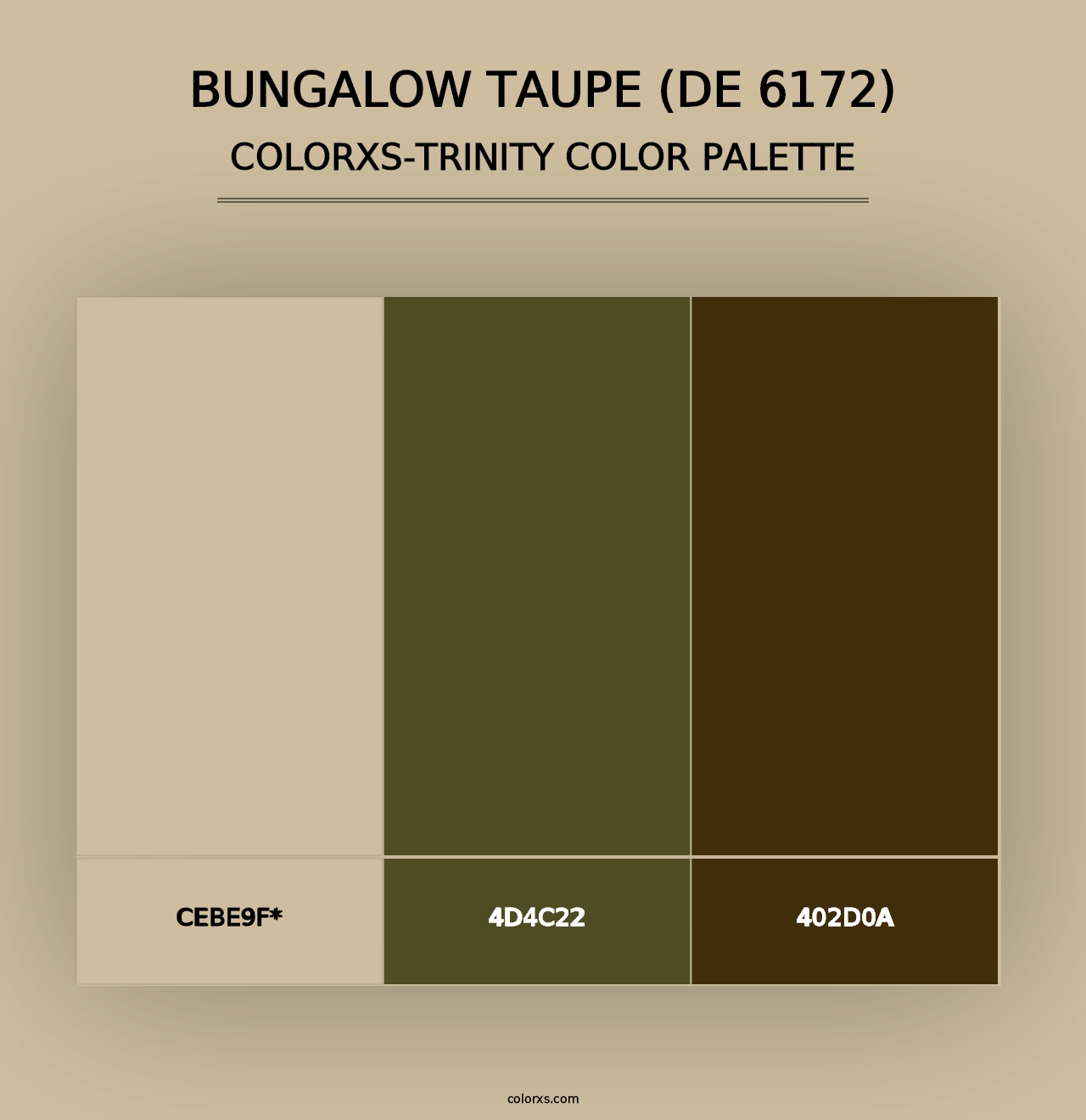 Bungalow Taupe (DE 6172) - Colorxs Trinity Palette