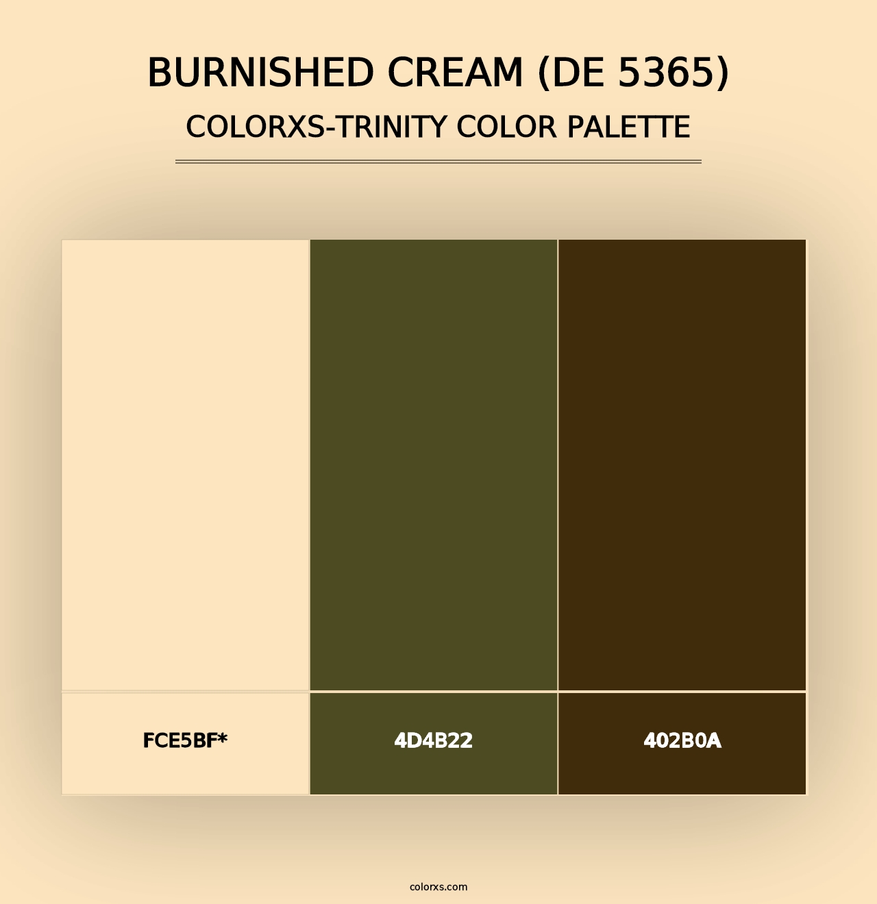 Burnished Cream (DE 5365) - Colorxs Trinity Palette