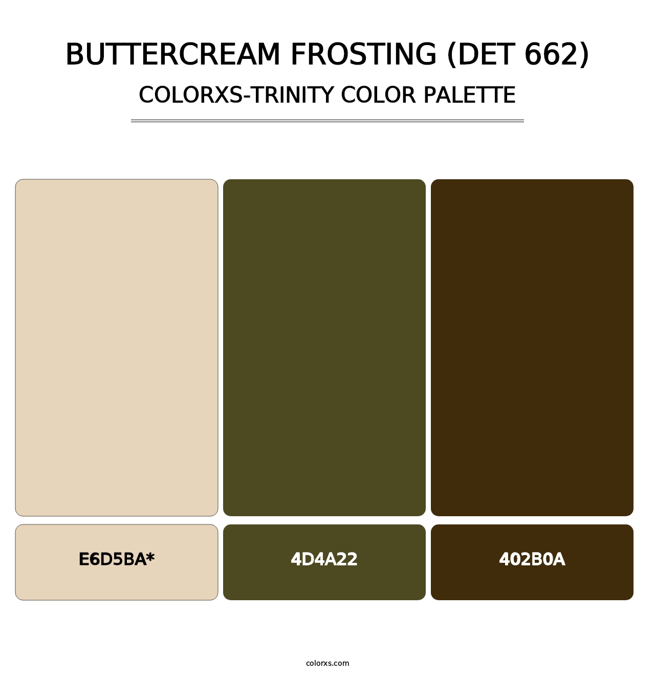 Buttercream Frosting (DET 662) - Colorxs Trinity Palette