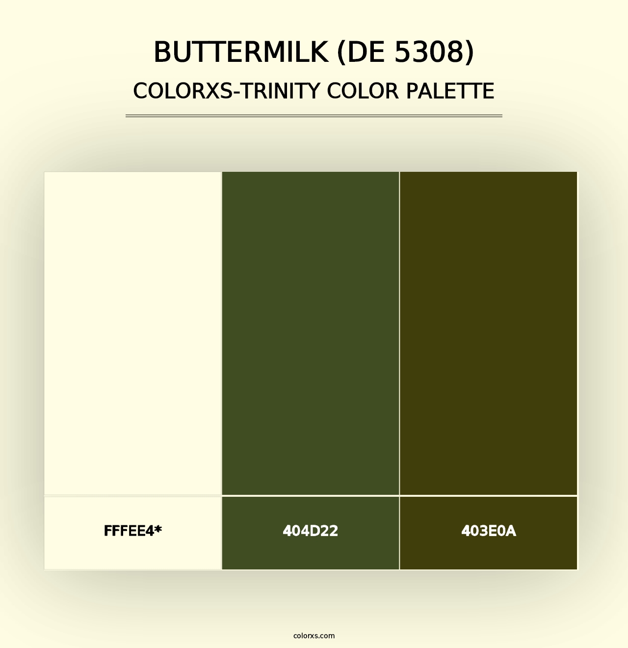 Buttermilk (DE 5308) - Colorxs Trinity Palette