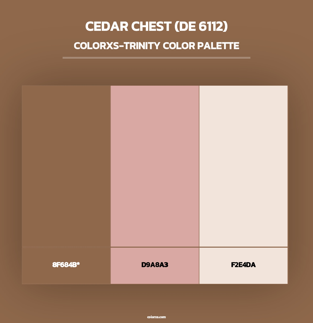 Cedar Chest (DE 6112) - Colorxs Trinity Palette