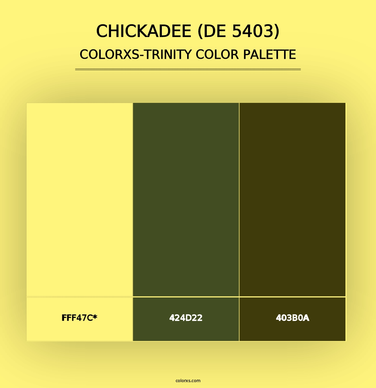 Chickadee (DE 5403) - Colorxs Trinity Palette