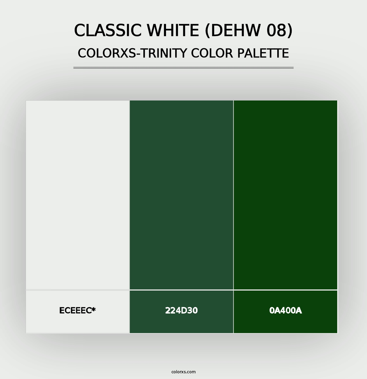 Classic White (DEHW 08) - Colorxs Trinity Palette