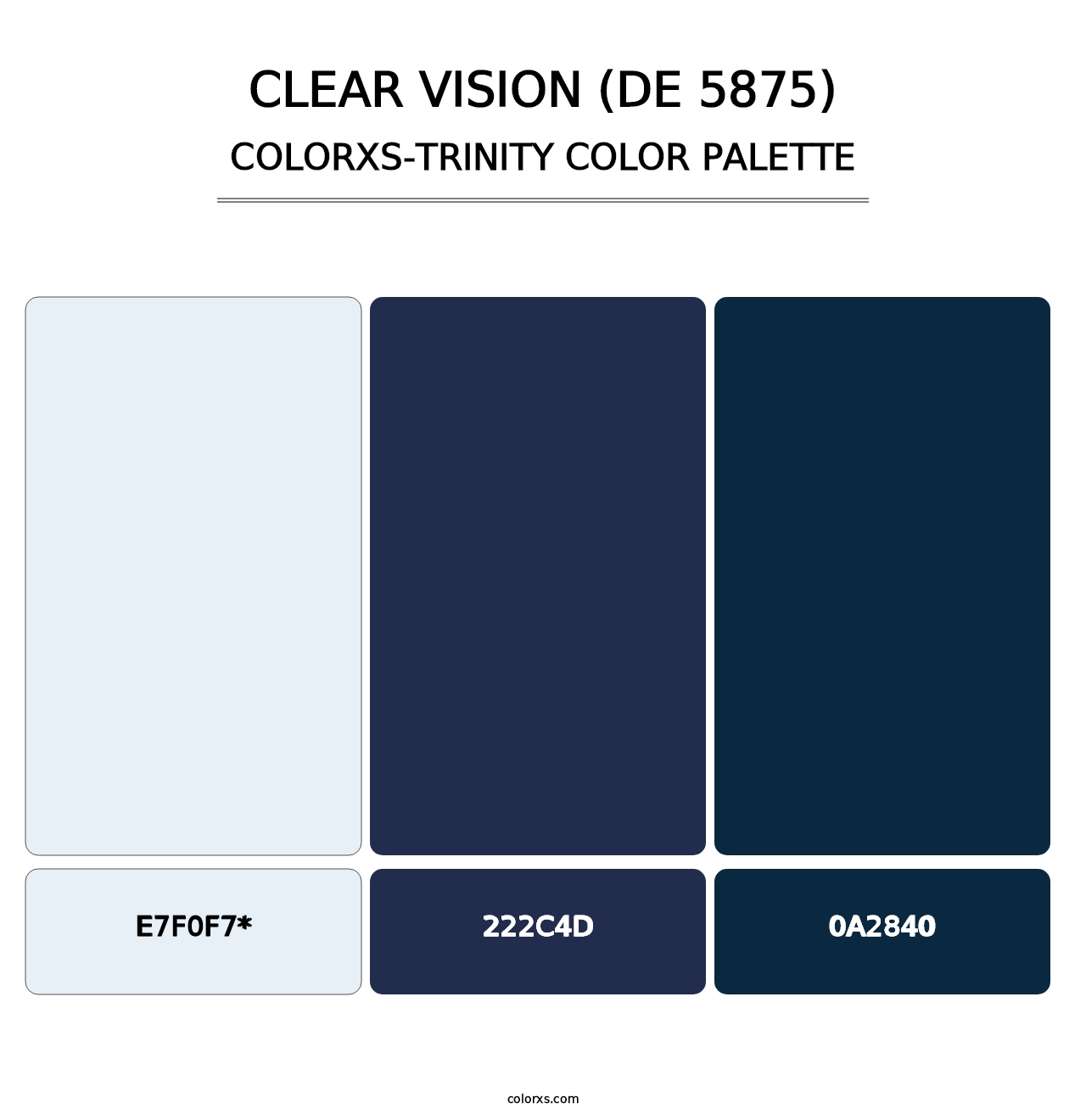 Clear Vision (DE 5875) - Colorxs Trinity Palette