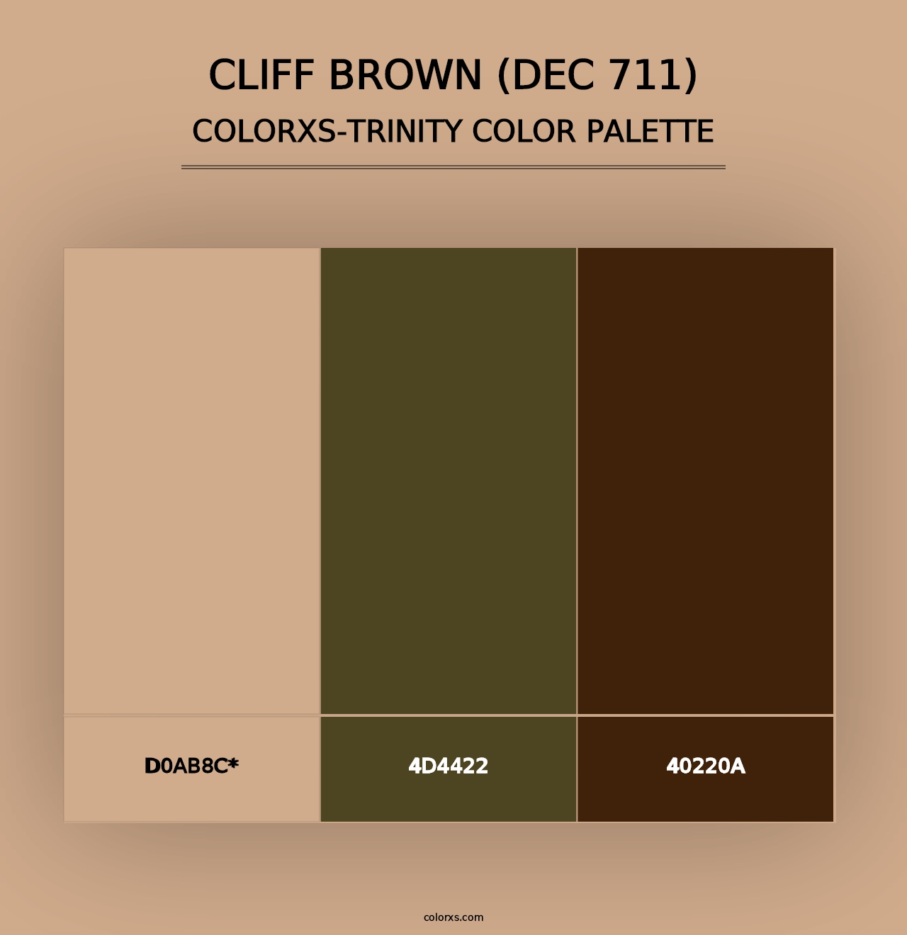 Cliff Brown (DEC 711) - Colorxs Trinity Palette