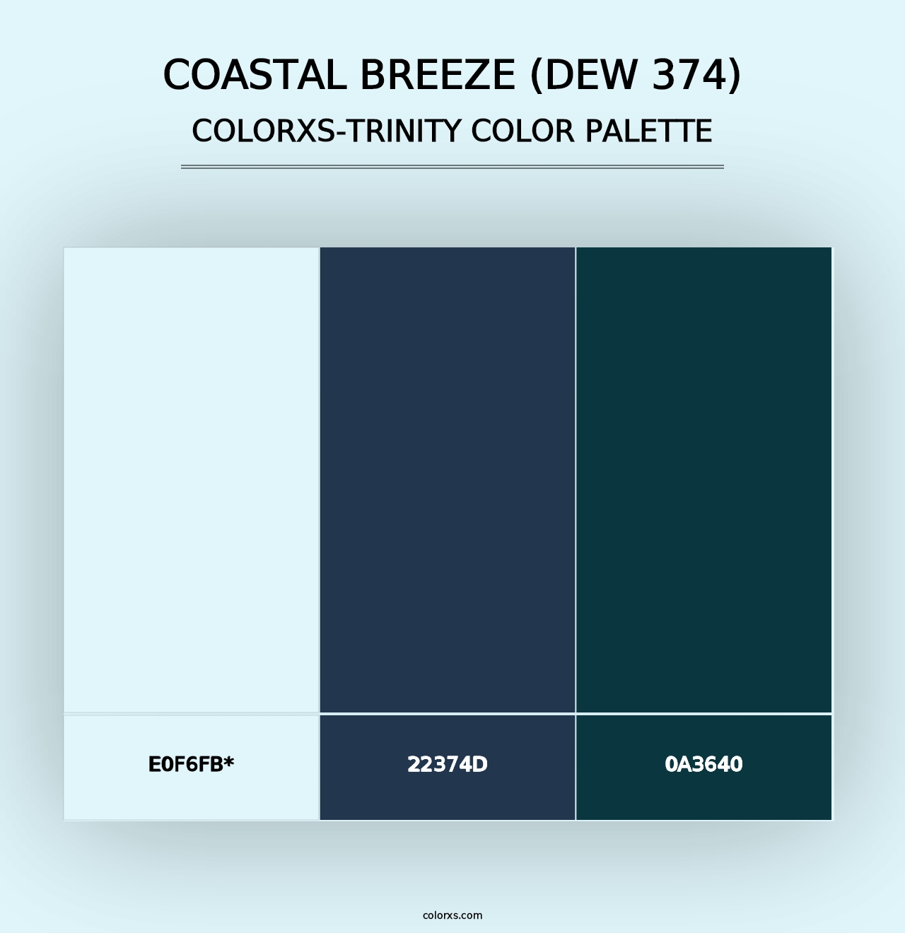 Coastal Breeze (DEW 374) - Colorxs Trinity Palette