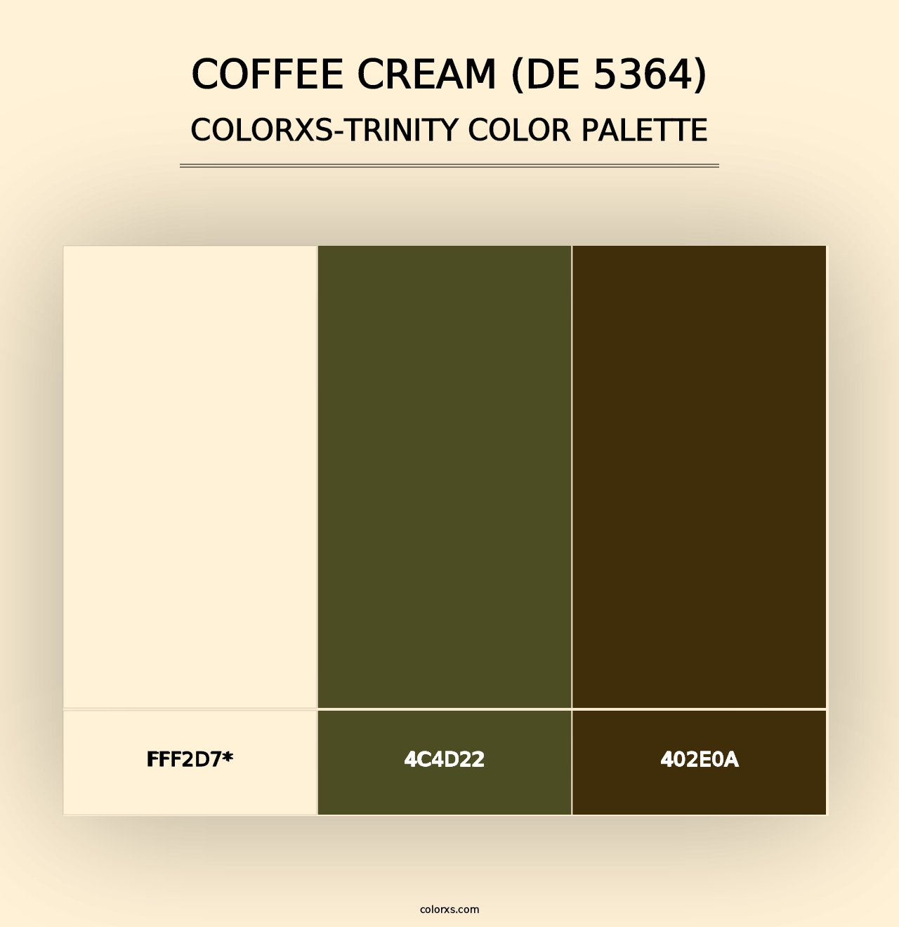 Coffee Cream (DE 5364) - Colorxs Trinity Palette