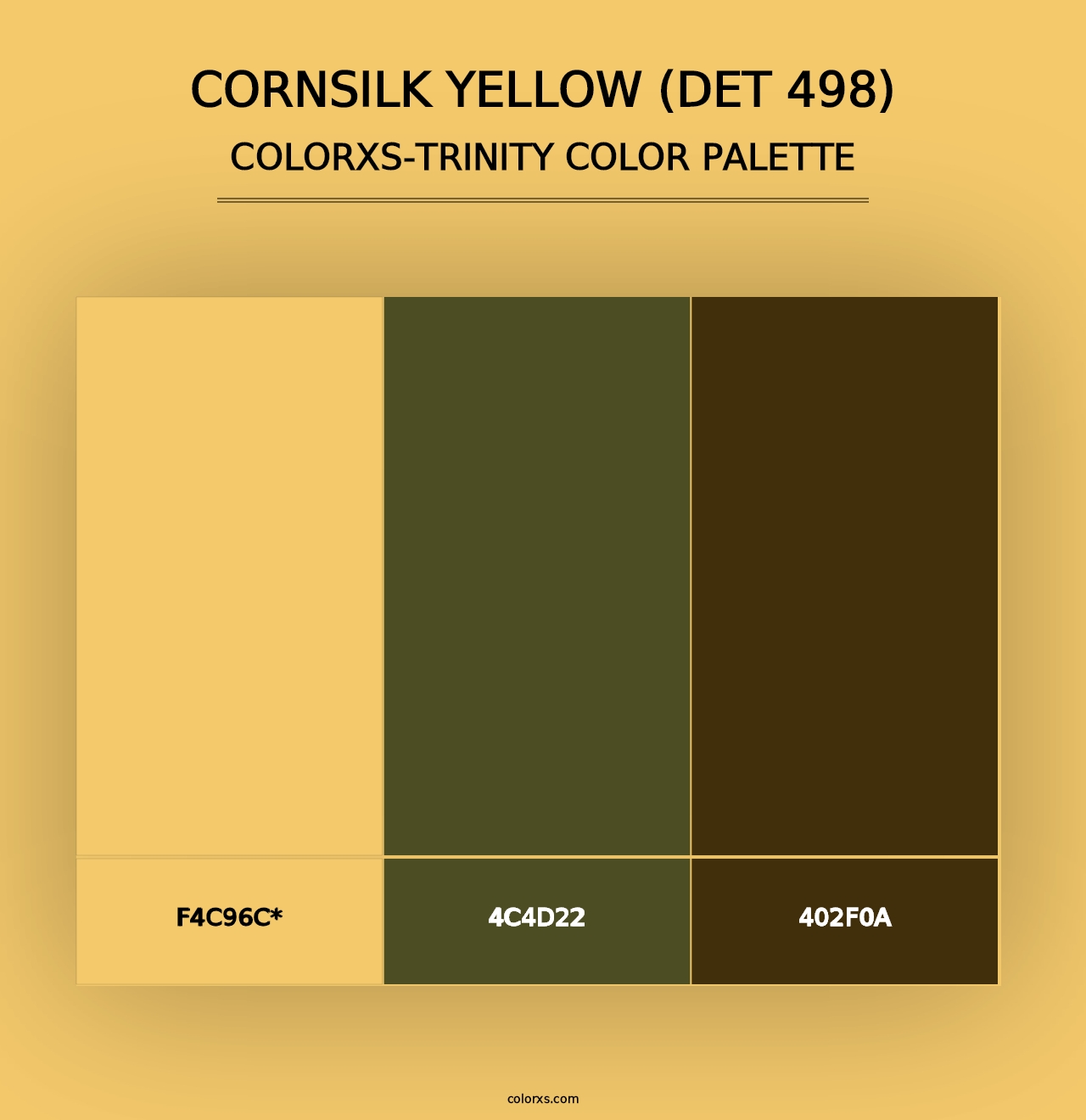 Cornsilk Yellow (DET 498) - Colorxs Trinity Palette