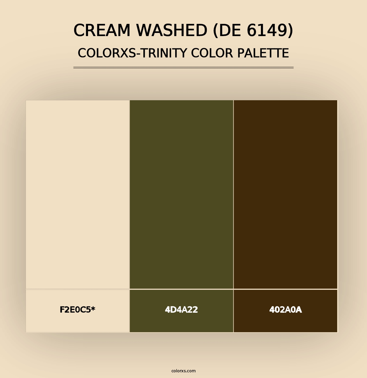 Cream Washed (DE 6149) - Colorxs Trinity Palette