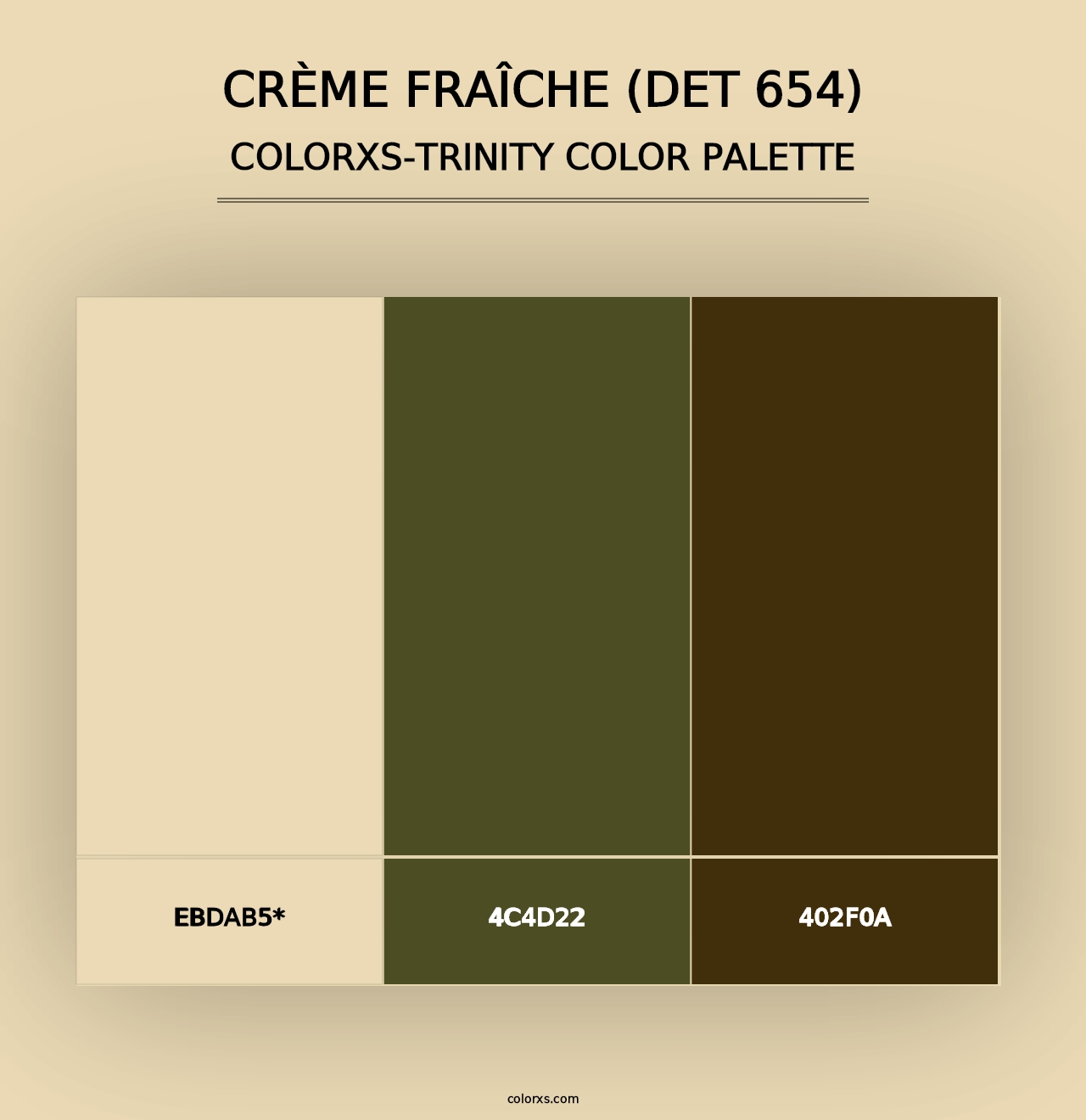 Crème Fraîche (DET 654) - Colorxs Trinity Palette