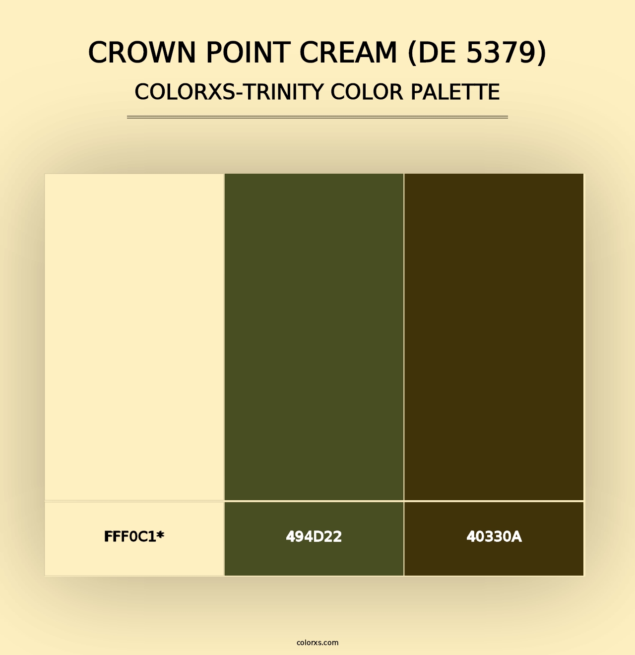 Crown Point Cream (DE 5379) - Colorxs Trinity Palette