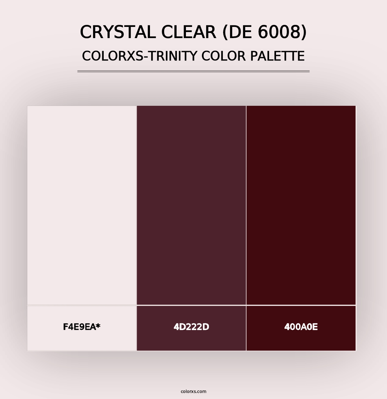 Crystal Clear (DE 6008) - Colorxs Trinity Palette