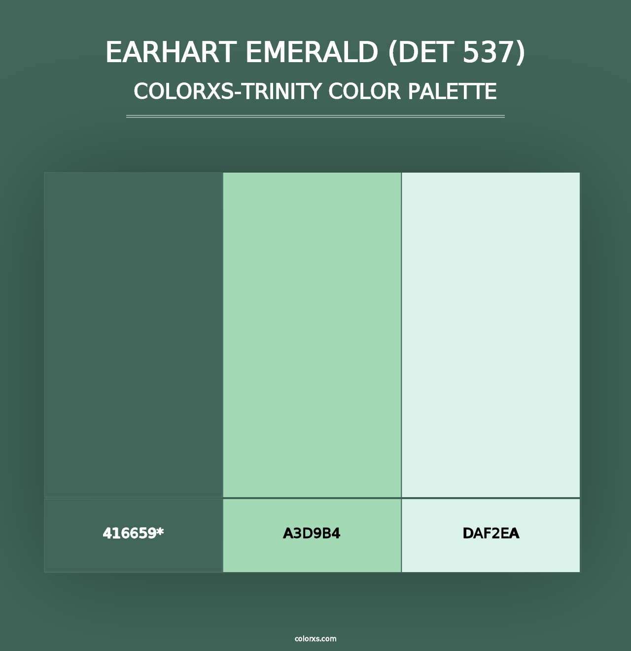 Earhart Emerald (DET 537) - Colorxs Trinity Palette