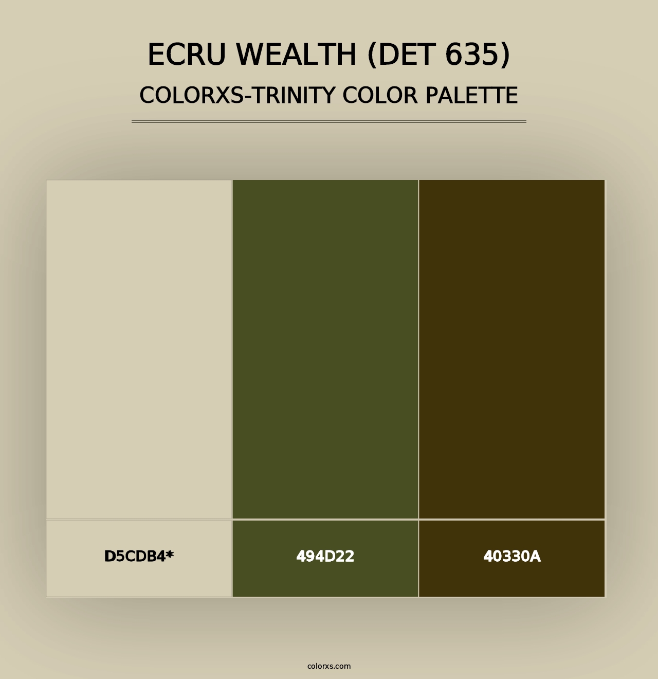 Ecru Wealth (DET 635) - Colorxs Trinity Palette