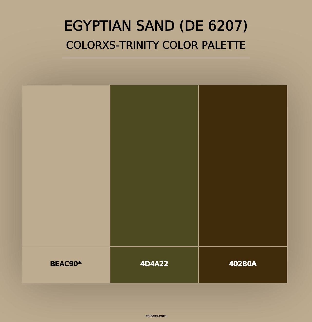 Egyptian Sand (DE 6207) - Colorxs Trinity Palette