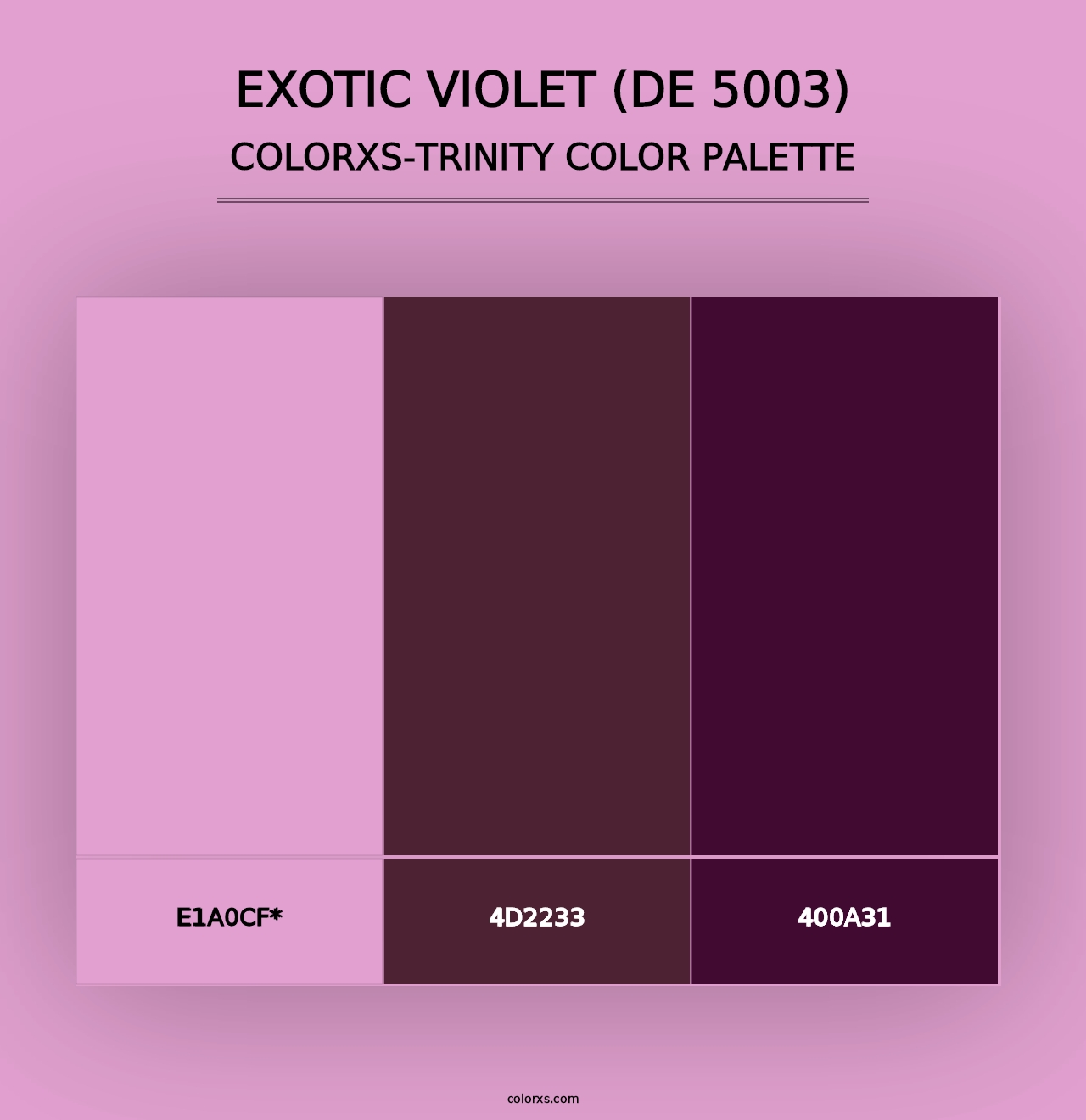 Exotic Violet (DE 5003) - Colorxs Trinity Palette