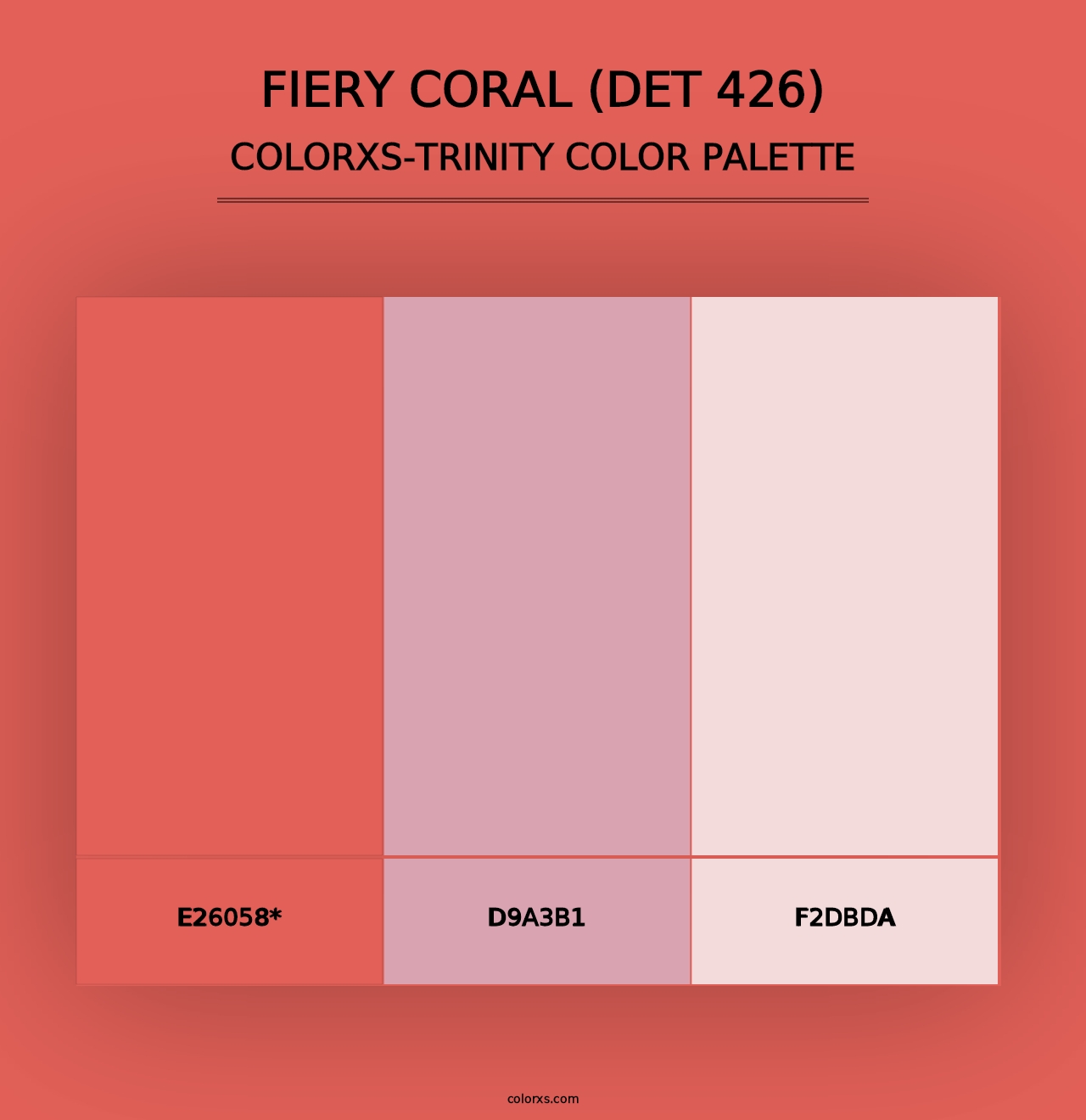 Fiery Coral (DET 426) - Colorxs Trinity Palette