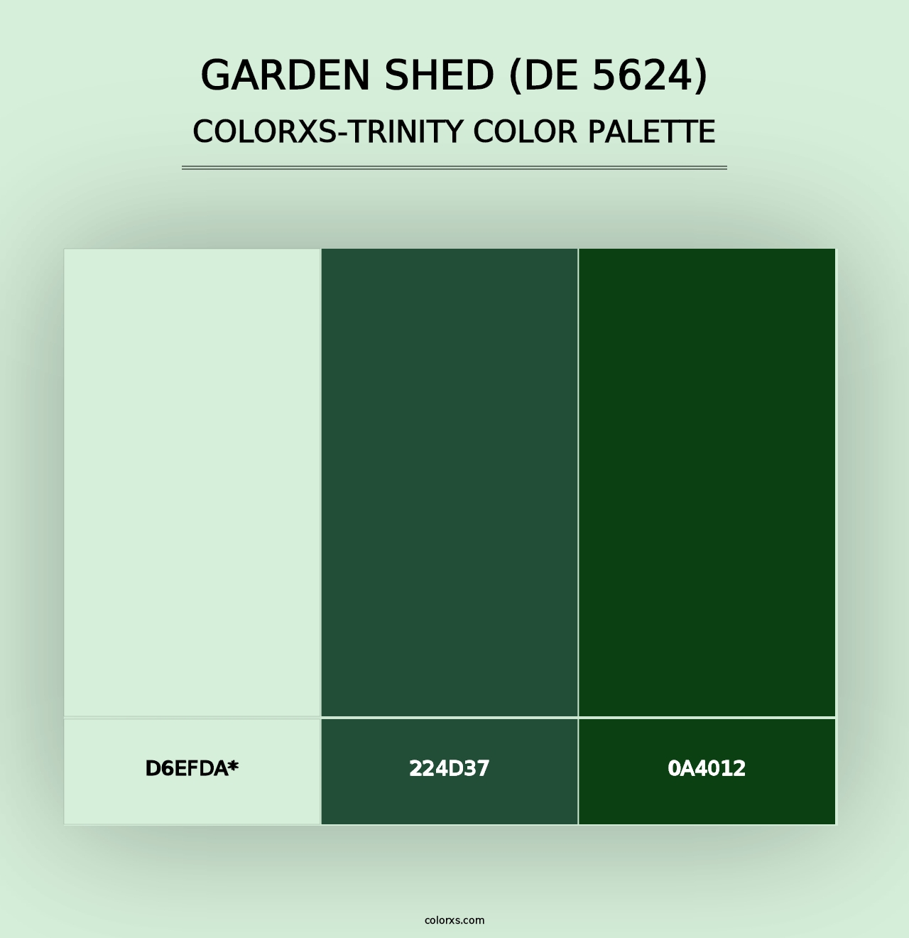 Garden Shed (DE 5624) - Colorxs Trinity Palette