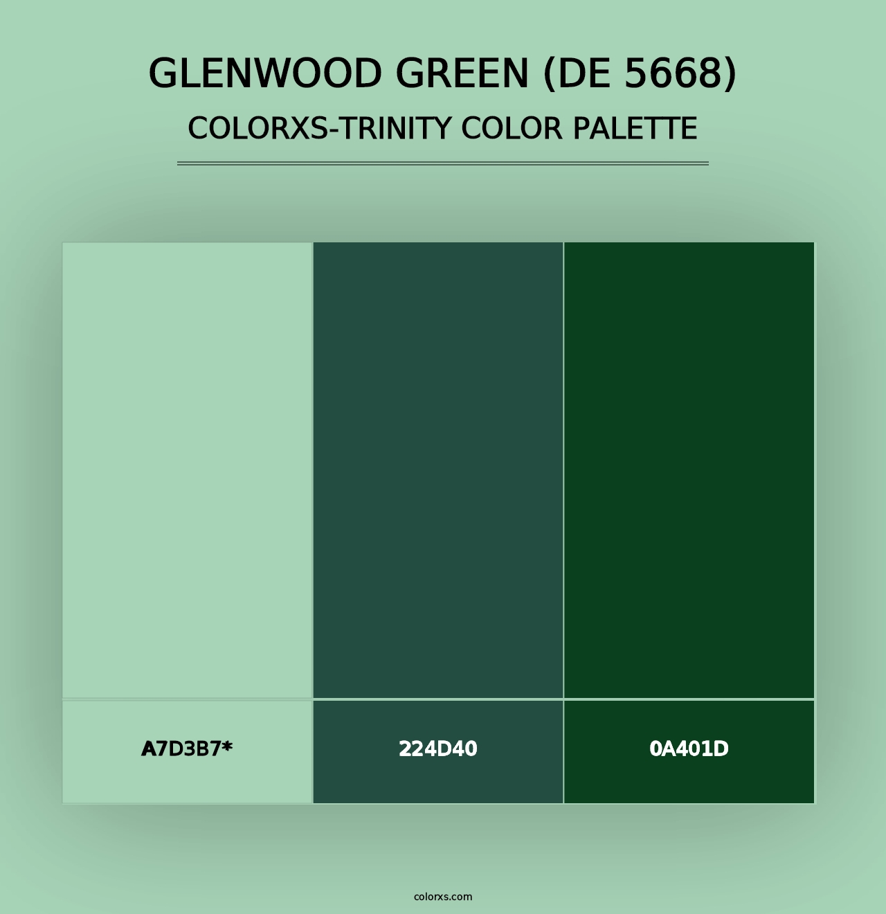 Glenwood Green (DE 5668) - Colorxs Trinity Palette