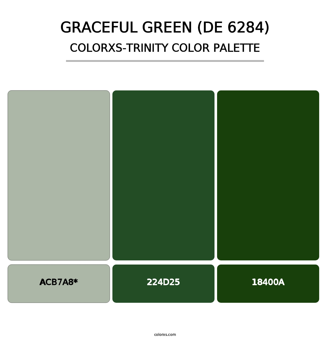 Graceful Green (DE 6284) - Colorxs Trinity Palette