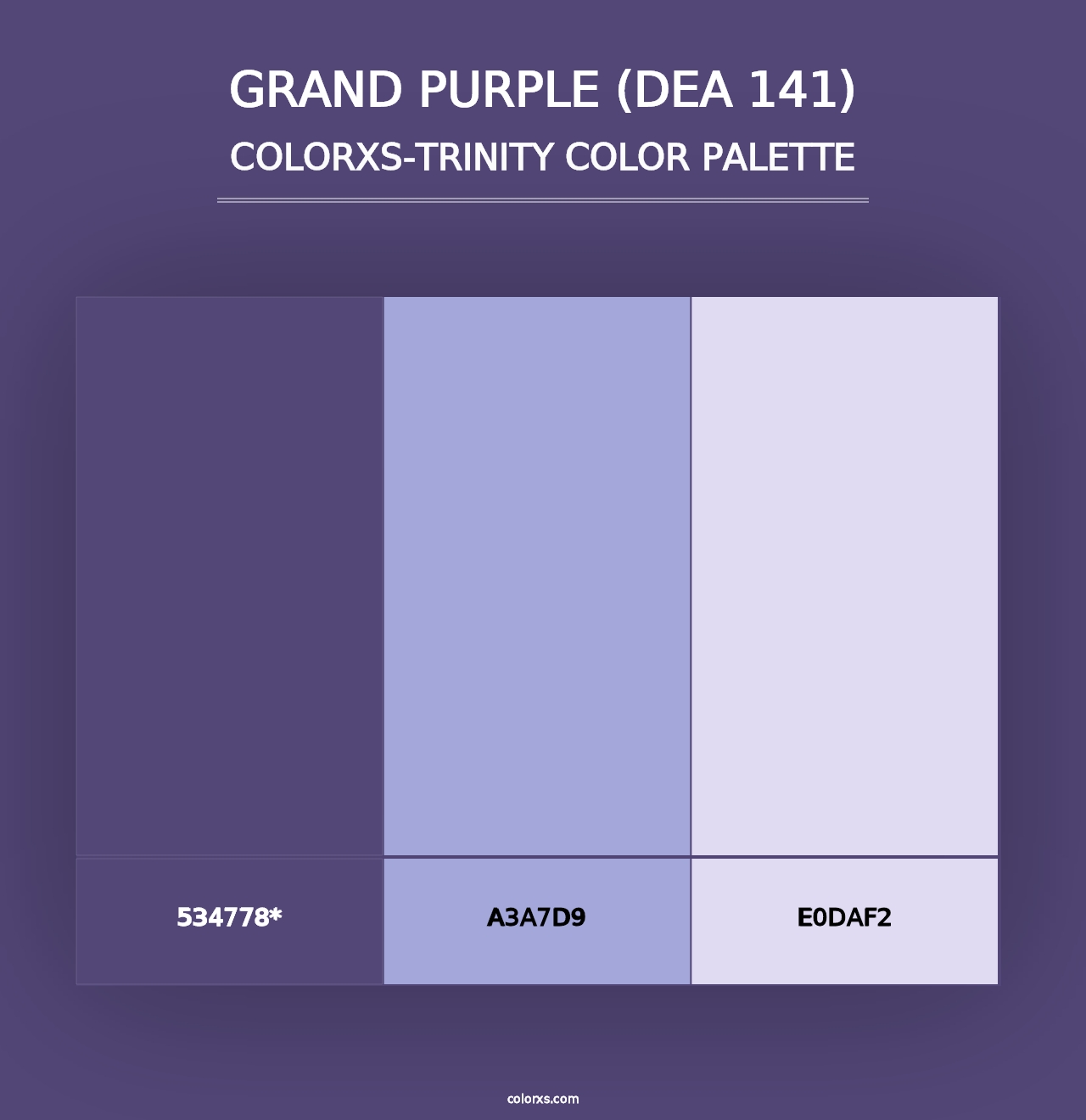 Grand Purple (DEA 141) - Colorxs Trinity Palette