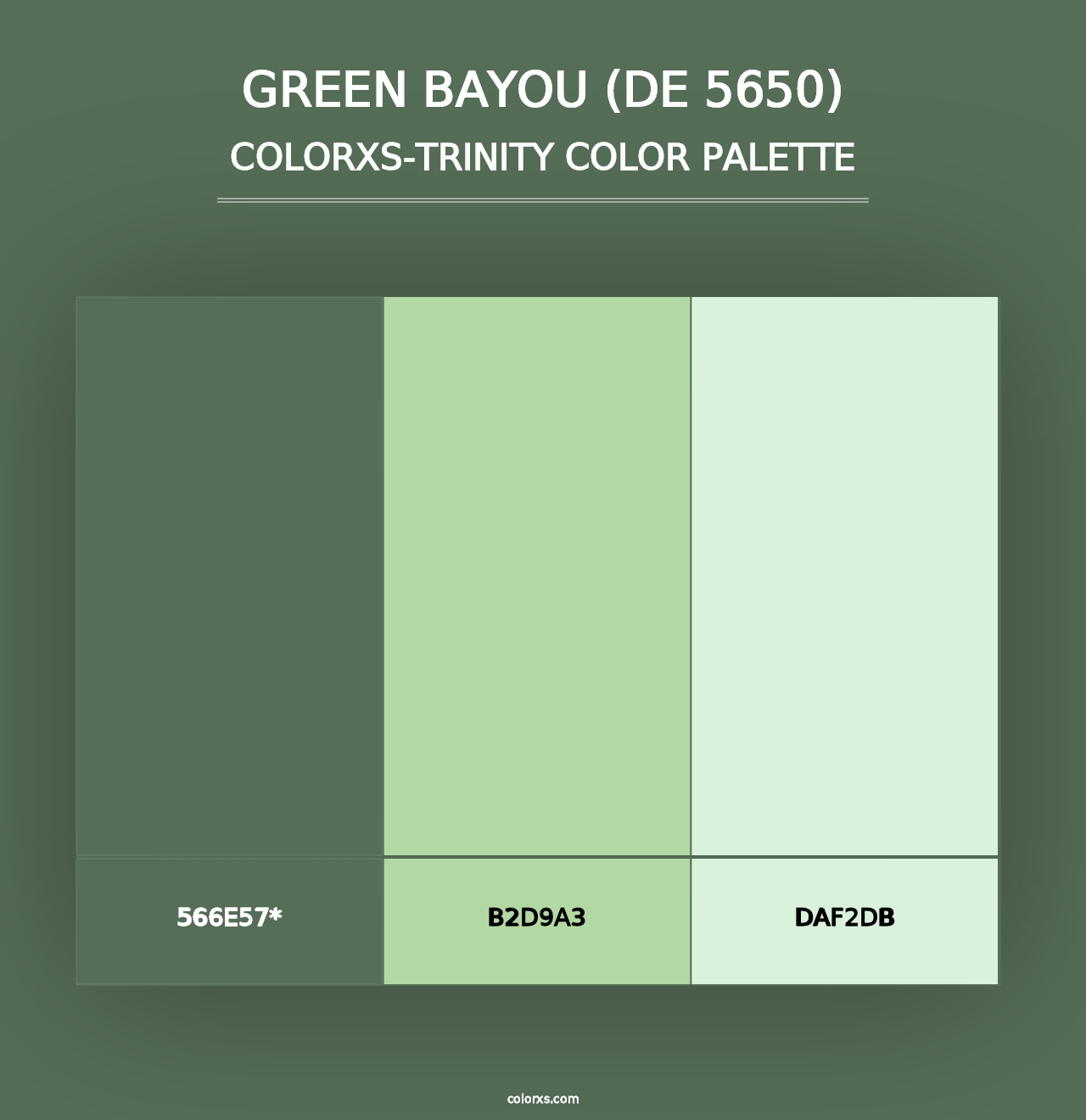 Green Bayou (DE 5650) - Colorxs Trinity Palette