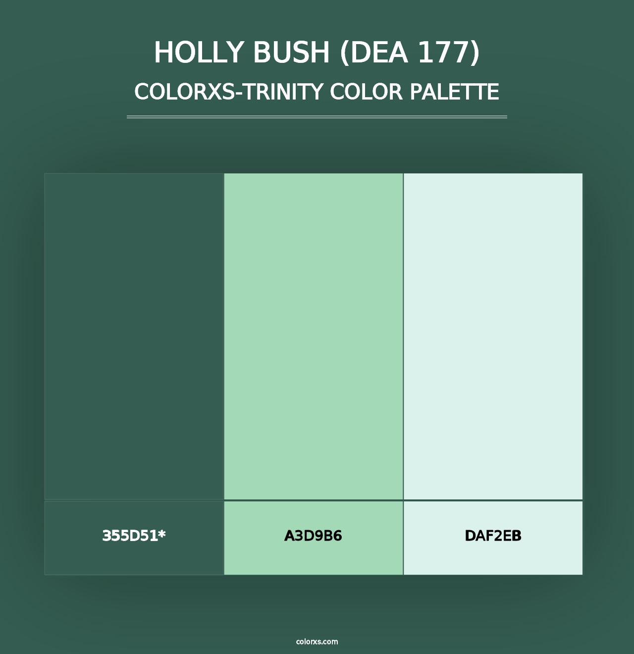 Holly Bush (DEA 177) - Colorxs Trinity Palette