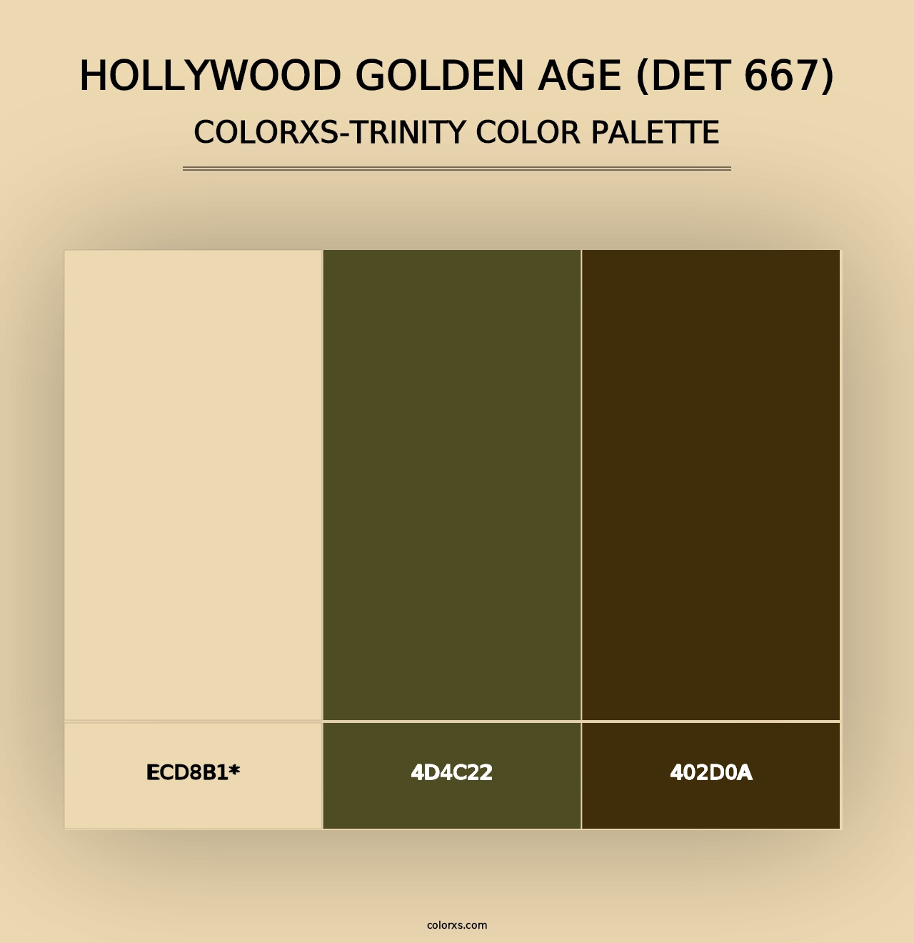 Hollywood Golden Age (DET 667) - Colorxs Trinity Palette