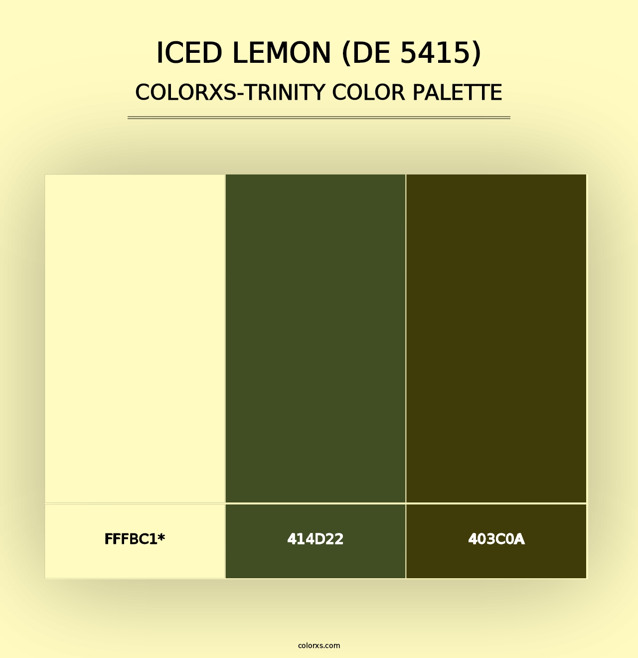 Iced Lemon (DE 5415) - Colorxs Trinity Palette