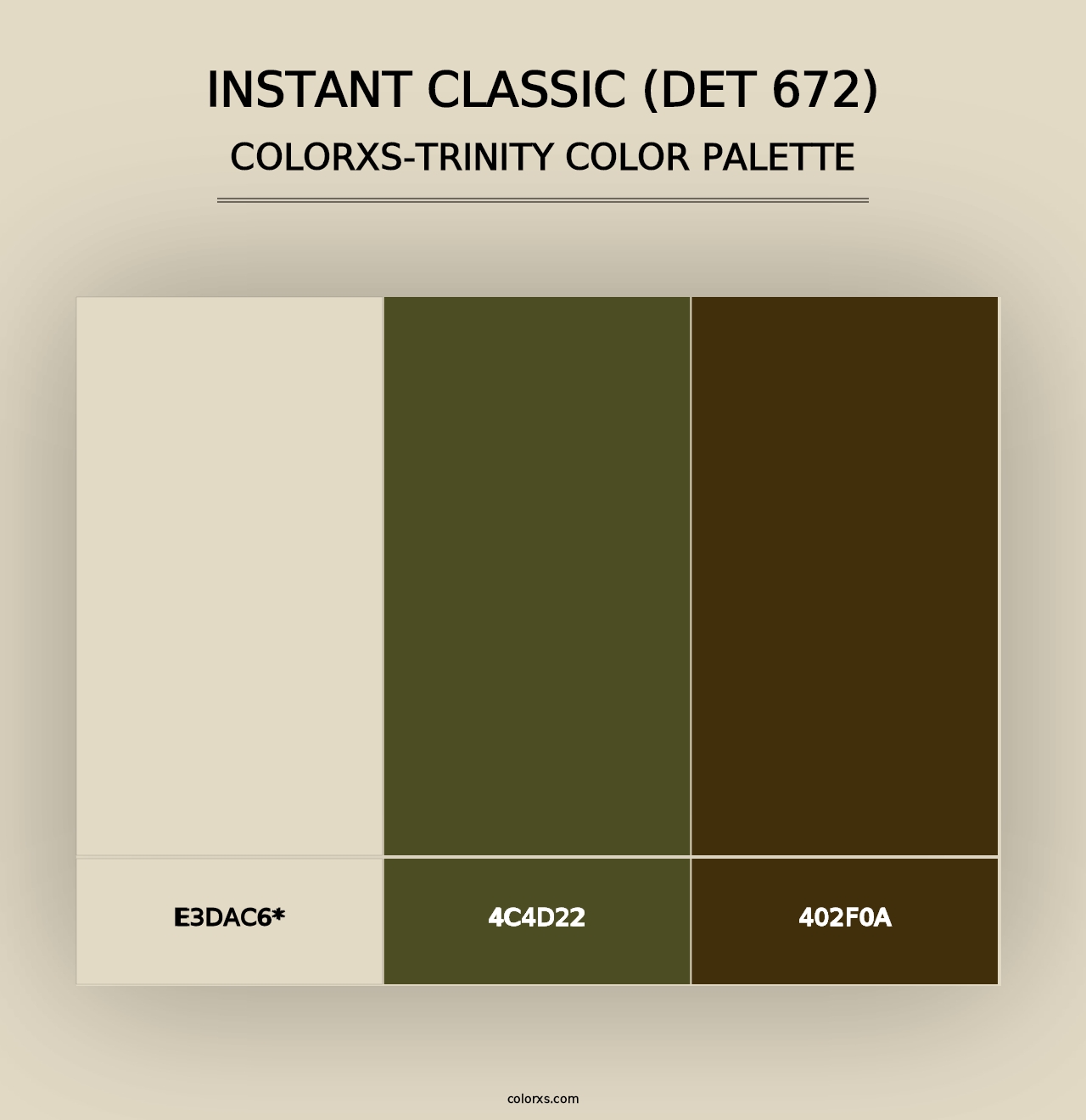 Instant Classic (DET 672) - Colorxs Trinity Palette