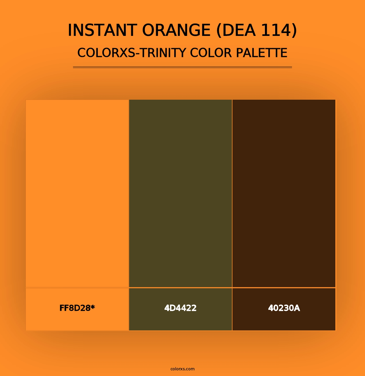 Instant Orange (DEA 114) - Colorxs Trinity Palette