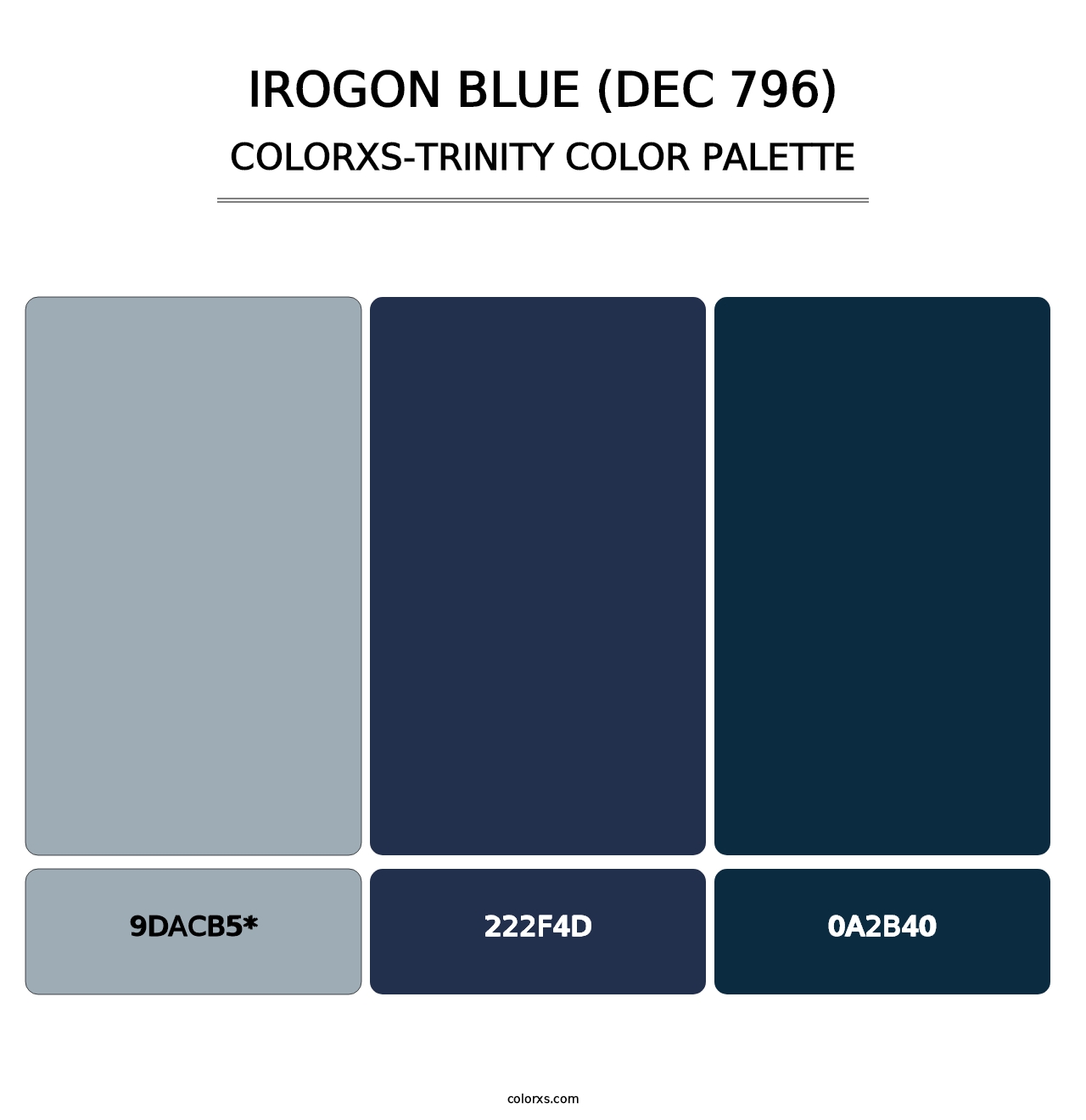 Irogon Blue (DEC 796) - Colorxs Trinity Palette