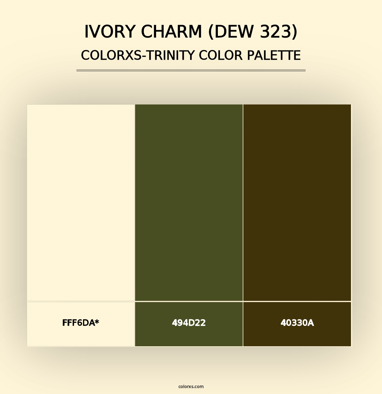 Ivory Charm (DEW 323) - Colorxs Trinity Palette